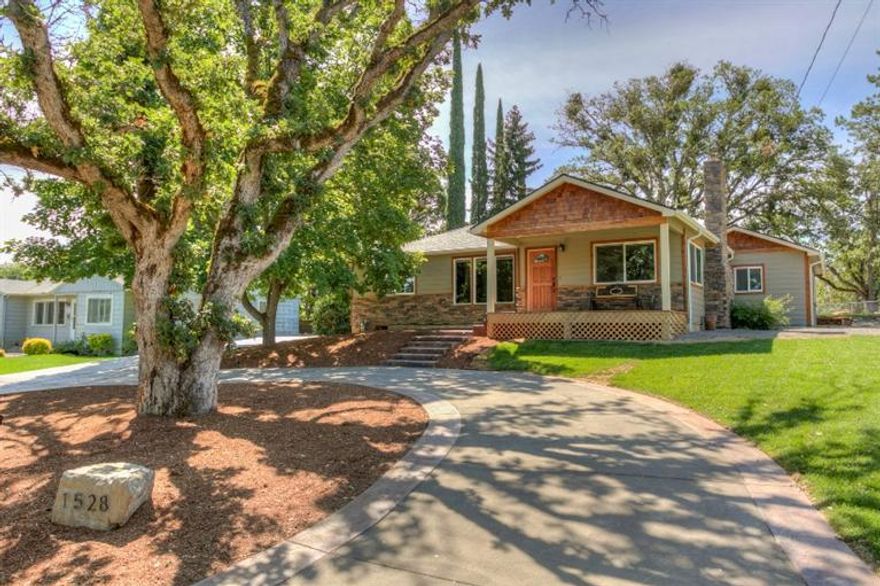 Beautifully remodeled & updated 1950's home in older East Medford location. Nothing was spared in this well appointed home which features an open floor plan w/formal living & dining, vaulted ceilings, solid Oak floors, all new thermo windows, rock fireplace in the living room w/tiled hearth, stunning kitchen w/all stainless appliances including double wall convection ovens, 4-burner gas cooktop, under cabinet lighting & polished concrete counter tops w/center island. The master bedroom boasts a stunning all tiled bath w/double headed walk-out shower & vessel sink. The home features indoor utilities including front loading washer & dryer & includes new electrical and plumbing, new natural gas HVAC, new composition roof, new fully finished and insulated 3-car garage, extensive stamped concrete flat work w/circular drive, beautiful mature landscaping w/inground timed sprinklers & large covered deck for your outdoor entertaining. You must tour this lovely home!