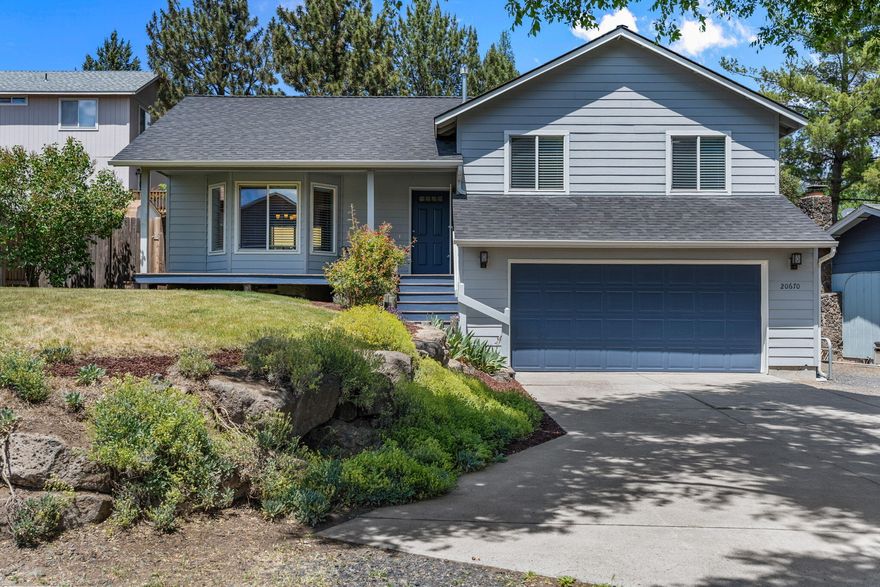 Don't miss this well appointed split-level home in a desirable area of NE Bend in the established Morningstar subdivision. This home offers well-lit interiors, a functional layout, expansive low maintenance backyard setup & offers plenty of space for entertaining inside & out. Open floorplan boasts a vaulted great room adjacent to the kitchen & dining area. Kitchen ftrs tiled floors, breakfast bar seating, skylight for an abundance of natural light, plenty of cabinetry for storage & counter prep space. The sliding doors off the dining room lead out to the paver patio & backyard. Well sized primary bedroom & bath w/shower+tub combo, dual sinks, & tiled floors. Two addtnl bedrooms share a full bath as well. Downstairs you'll find a bonus room/den or spare guest room, full laundry w/built-ins/sink, & half bath w/garage access. Easy Hwy 97 Access, minutes from Target, Costco, Trader Joes, & all that the Cascade Village Shopping Center has to offer. No HOA, RV parking, newer furnace & AC!