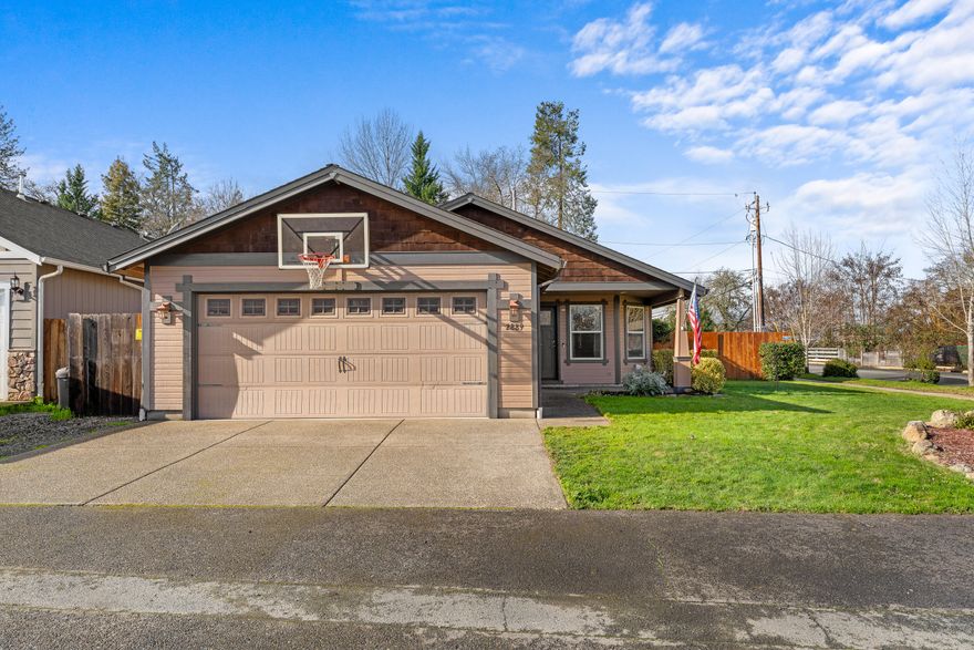 Home sweet home!! This wonderful single-level and low maintenance home has been lovingly cared for and is awaiting new owners! It is located in a nice neighborhood surrounded by newer construction and is minutes from the hospital and city amenities. Walk in and be greeted by pride + ownership- this home features a nice open concept floorplan, with two well sized guest bedrooms, a primary suite and laundry room. Beautiful cabinetry in the kitchen with stainless-steel appliances and a slider to cozy covered back patio, perfect for backyard BBQs. Backyard also has a generous grassy yard space for kiddos and/or furry friends. This would be the perfect fit for a first-time homebuyer, a retiree, a small family and everyone in between! Call your agent today and come tour this lovely home!