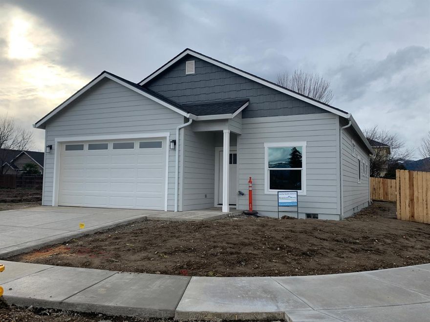 New Construction coming soon! Estimated completion is 2/1/2020. This wonderful 1286 sf, single level home will be 3 bedrooms 2 full bathrooms. The spacious master suite will lead you into a lovely bathroom and overly large walk in closet. The floor plan will be open to vaulted ceilings in the living room & gable windows complimented with beautifully engineered laminate flooring, and stainless-steel appliances throughout the kitchen. The kitchen also provides an island with eating space & upgraded granite counter tops. There will be a finished 2 car garage, covered front porch & a covered back patio w/ extra concrete making it great for entertaining. The yards will be fenced and professionally landscaped. Several different packages to choose from and still time to customize your energy trust certified home!