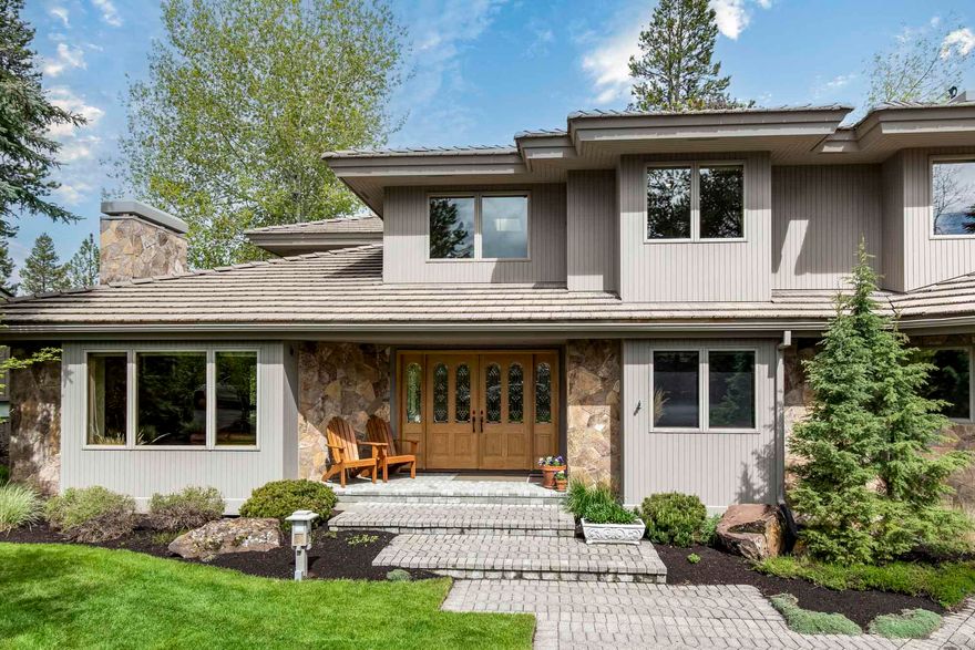 Imagine open views down the Woodlands Golf Course & Sunsets from your large back deck.  A sought-after Trophy Lane location in Sunriver Resort. This custom-built home is meticulously maintained & immaculate condition. White Oak HWF flow through the main level. The great room features a free-standing gas stove & wet bar w/ refrigerator. Spacious kitchen w/ granite counters, newer Electrolux & Bosch appliances, and casual eating area to take in the views. Or move to the more intimate living room & dining room area to enjoy a 2nd fireplace & more views. Main level offers guest bedroom w/ adjacent full bath. Upstairs features a spacious loft area perfect for reading, hobby/exercise space. Primary suite offers nice GC view & private deck! Two add'l guest bedrooms w/ Jack n' Jill bath complete the upper level. 1/3 acre lot beautifully landscaped w/ sprinklers. Newer hot tub. Oversized 3.5 car garage. Furnished. Tile roof, A/C, Central Vac. Paver parking, circular driveway. SHARC Paid!