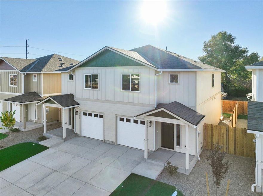 Stunning new construction just completed by RA Murphy Construction, loaded with upgrades & extras—this is a must-see! Ideal for investors or first-time homebuyers, this home qualifies for USDA financing in a brand-new subdivision with no monthly dues. Introducing Mountain Lakes Subdivision! This beautiful, high-end home features 3-bedrooms, 2.5-bathrooms, wonderful floorplan, attached 1-car garage, & upstairs laundry room. Custom interior paint, upgraded LVP flooring in entire downstairs, bathrooms, & laundry area, & plush carpet in the bedrooms. Beautiful kitchen with granite countertops, an undermount sink, custom cabinets, & stainless-steel appliances, including a new side-by-side refrigerator. Both front & backyards are fully landscape for easy maintenance, featuring synthetic grass in front & fresh sod with timed sprinklers in back & fenced backyard for privacy. Conveniently located just minutes from Medford via the new expressway. Please bring your clients, they will love it.