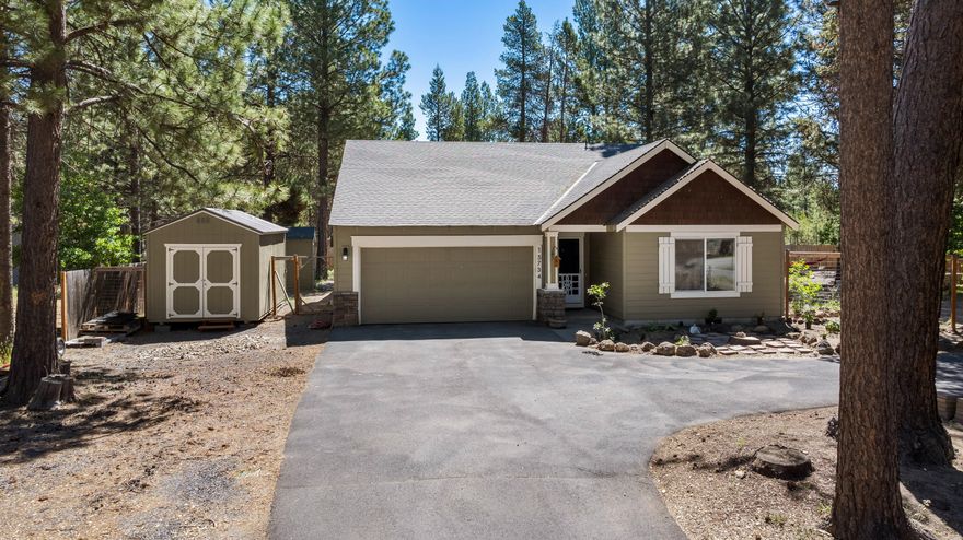 This is your chance to own a move-in-ready home in a prime La Pine location—an updated single-level home nestled among the pines on a fully fenced lot. Inside, you'll find an open-concept layout with updated flooring, a modern kitchen featuring two-tone cabinetry, and large windows that fill the space with natural light.

The spacious primary suite offers great separation, a private slider to the backyard, and a peaceful retreat feel. Enjoy the convenience of a dedicated laundry area and stylish finishes throughout.

Outside, relax or entertain in your fenced-in yard, complete with a large garden-ready space, a storage shed, and RV parking. Ride straight from your driveway to adjacent BLM land, or explore the nearby lakes and trails that make Central Oregon such a destination.

Seller is Licensed OR Real Estate Agent.