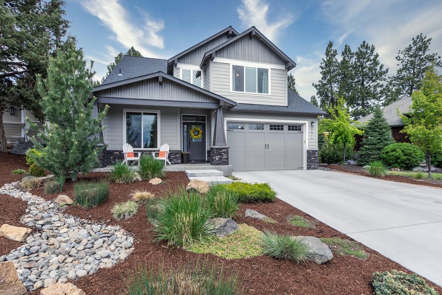 Tucked away on a quiet cul-de-sac in highly desirable Shevlin Ridge, is this beautiful next-to-new home nestled in a park-like setting on a .4 acre lot. Greeted by the expansive entryway and downstairs bedroom/office which leads into the welcoming great room featuring large windows looking out to the amazing backyard oasis, stacked stone gas fireplace, dining area, large island with seating, quartz countertops, pantry, laundry mud room with plentiful storage, sink and quartz folding counter. Upstairs you'll find the remaining 3 bedrooms and a sizable bonus flex room. Vaulted, spacious master suite provides quartz counter dual vanity, travertine tile shower and soaking tub, walk-in closet. Oversized garage with 10x13 shop space. 
Indulge in this private, gorgeously landscaped and fully fenced backyard. Huge covered patio for entertaining, built in gas fire-pit, backyard access to nearby Shevlin park, enjoy hiking/biking trails, minutes to NWX and downtown shops & eateries. ADU potential