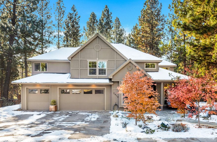 Beautifully updated Valhalla Heights home with easy access to trails, parks and all things Bend! Come home to this 1/3 acre flat lot, with fenced backyard, grass play area & mature trees. A custom built flagstone walkway & patio with porch swing greets you on arrival. Step into the open flow of the main floor with soaring vaulted ceilings, a brand new custom kitchen, dedicated office, floor to ceiling windows and hardwood floors. Sliding door out to the deck w/gas stub for BBQ is essential for summer entertaining! The primary suite off the kitchen has a large closet, tall ceilings and another slider out to a second, private deck w/hot tub. Upstairs, you'll find an ensuite bedroom, 2 more bedrooms, family room, ''secret'' playroom for kids to explore, and 3rd full bathroom. The garage is a large 3 car bay with a work area, built-in cabinets and storage, and outdoor RV parking area. Schedule a tour today!