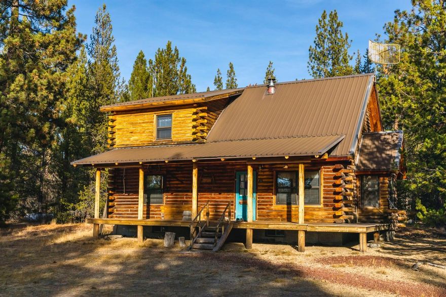 This modern cedar log home is located on a secluded 40 Acre parcel with the Winema Nation Forest on the south side. There is approximately 20 acres of large pines & 20 acres of partially fenced meadow. Enjoy spectacular views of Mt Scott and Diamond Peak to the west. It is all set up for horses and/ or pack mules with a 16 X 24 barn, tack room & corral. This could be a great place to run a guide/ pack service out of for deer, elk & other large game or for upland game birds & possibly water fowl. There is a total of 1456 sq ft with one bath upstairs in the loft and one downstairs on the main floor living area. This property is off grid with a 10KW generator, 12 volt lighting system & propane water heater, refrigerators & cook stove. It is not totally secluded because there is phone, satellite TV, and internet service available. There are 2 carports for covered parking & a 25 X 40 shop for lots of storage & work space. This is a very unique property just waiting for a new owner to enjoy.