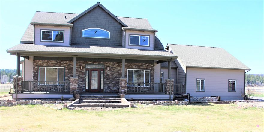 It's all here! Custom Craftsman home on 5.02 acres, Williamson River access just steps away for great fishing and River fun! This beautiful home has 4 bedrooms/ 2.5 baths, Corian counters, Cherry and Oak wood cabinets through-out, vaulted ceilings, Oak stairway, leaded glass doors, native stone propane fireplace, private master deck, jacuzzi tub, hardy plank siding, rock facia, new carpet, Fresh outside paint, 2-horse stalls, and barn, all this in a private- gated community. This property is owned by Listing Broker.