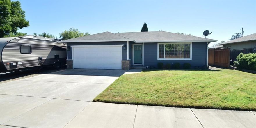 Beautifully updated single level home within walking distance to Howard Elementary school. This clean and well taken care of home resides on a very private dead end street. A very easy to maintain front and back yard is ready for summer activities. The coffered ceiling puts a great touch on the family room. Updates include new flooring, paint inside and out, kitchen cabinets, finished garage with epoxy flooring all new lighting fixtures with LED lights throughout home and much more! Shed in backyard is on slab with power to unit. Current owner keeps a 22+ foot camper on the side of driveway with room to spare. Schedule a time to come take a tour!