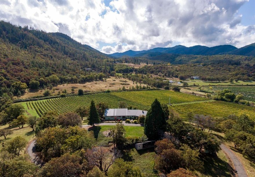 Introducing Aurora Vines and! Nestled in the hills above Talent, OR on a beautiful 87 acre mountain estate sits one of the regions most stunning and vibrantly producing vineyard properties. Located in the heart of the Bear Creek Wine Trail, midway between Ashland and Jacksonville, OR, this turn-key operation is primed for the next owner. The very comfortable 3179 sq ft home with 3 beds, 3 bath, 2 living areas and 2 fireplaces boasts views of the entire property plus picturesque views of Table Rocks, Mt Mcloughlin and Roxy Ann Hill.  5+ varietals are harvested annually from the 22 planted acres of vineyards on the estate allowing for a very handsome net return, plus another 16 irrigated acres that could be planted as well. Buyer to do their own due diligence on another possible home site. There is too much to list for this one of a kind property! Call listing agent today for complete package.