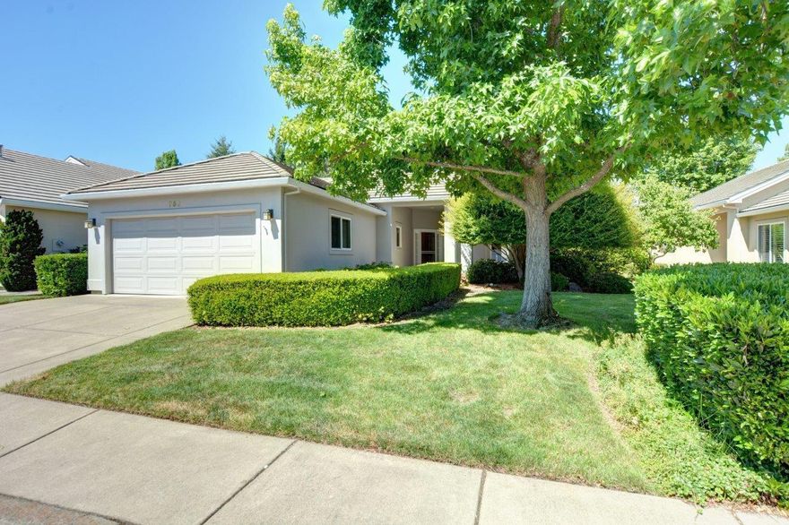 Single level, well maintained Alder Creek Mahar built home with larger Illinois model floor plan featuring vaulted ceilings in foyer, kitchen and LR/DR, oversized eat-in kitchen with breakfast nook and center island as well as oversized laundry room. The thoughtful layout of the home includes spacious hallways, artful angles and arched doorways with the practical feature of incredible storage space throughout. Outside features include a nice sized private covered patio area and backyard with well cared for trees and mature landscaping. This comfortable home has been lovingly maintained and is full of natural light and open spaces ready for your personal touches.