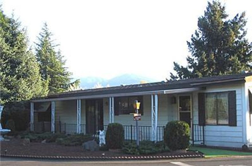 Light & bright, this delightful 1440 sf. manufactured home is in very good condition. The yard is very easy care, covered patio, extra parking can hold 5 cars with a nice shop. Located in a 55+ park including recreation hall, pool and hot tub. The water, trash and sewer are paid in the monthly park rent. Nice yard area and front patio.