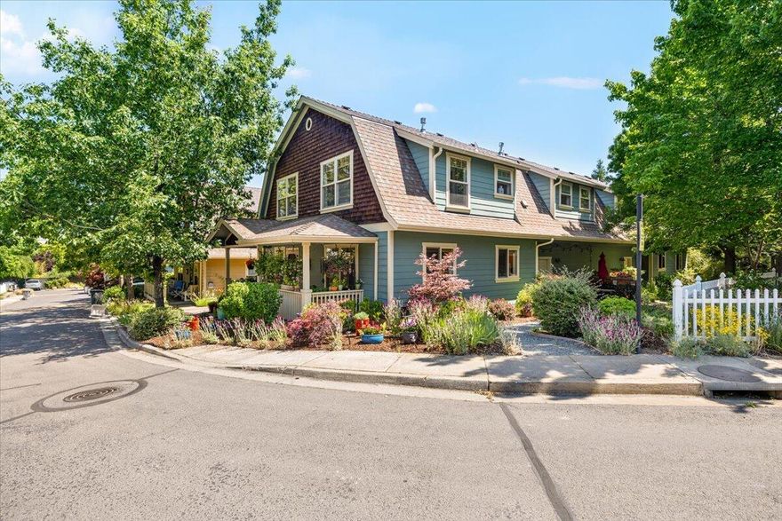 Bright, Spacious and Thoughtfully Upgraded Ashland Townhome. This refined 3 bedroom, 2.5-bath townhome delivers comfort and style. The living room welcomes you with a corner gas fireplace with custom granite surround. Custom fir doors throughout and refinished hardwood floors on the main floor set the tone for elevated living. The living and dining areas were reimagined for better flow - perfect for daily life and entertaining. New kitchen countertops, upgraded appliances and storage galore. Upstairs enjoy the vaulted ceilings. Three spacious bedrooms - a stunning primary with walk-in closet. Bright and welcoming secondary bedrooms feature new hardwood flooring. Bathroom upgrades
include updated mirrors, new flooring, and unique powder room. Year-round comfort with new furnace and 2 zone HVAC. A welcoming front porch and private side patio offer peaceful spaces to relax or host. The ideal blend of charm, comfort, and modern upgrades in one of Ashland's most desirable communities.