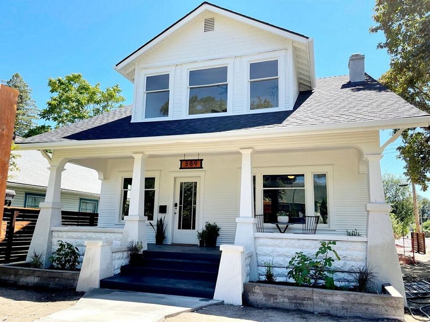 This magnificently renovated, spacious Modern Craftsman Home sits on a street   adorned with other historical homes.  2858 sf (2308 Up, 550 below grade) with  4 BRs, 2 baths. The grand front porch invites one to enjoy the emerald lawn & greet the neighbors! Inside, the living room features gorgeous original ceilings, built-ins, high efficiency gas fireplace (heats up to 2000 SF), Spectacular HW floors plus LVT throughout! The kitchen has abundant counter space with new luxury white concrete countertops & Samsung appliances. Each Bedroom is bright with natural light, with spacious walk-in closets & ceiling fans.  Ductless mini-splits plus whole house fan keep it cool.  A new Mudroom/Utility space was added along with a brand new foundation & large 550 SF basement.   This beautiful home is ready for you to move in and enjoy.  It's also fully equipped to be a turn key Air BnB.  Interior package (beds, bedding, furniture, kitchen goods, etc.) can be sold separately.