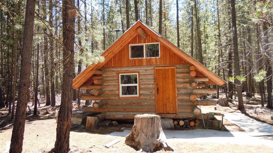 Off the grid living at it's best! This 5+acres is home to 2 separate Tiny Houses. One is made of log and the other is a chalet style. They both have lofts for extra sleeping space. With finalization of easements this property could be built on. Area of deep wells.