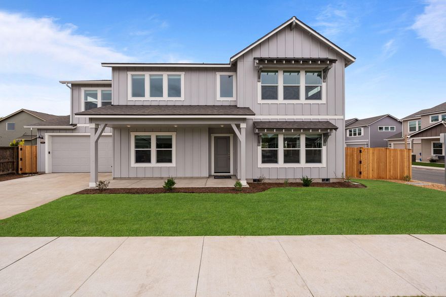 ***Limited Time Special Rate Offer! 4.875% on a 30-fixed interest rate permanent financing for qualified borrowers. This is for select homes in the Acapella community.****Lot: AC22 - This is the last Miranda plan available and is currently the model home.  Acapella is conveniently located on the SE side of Bend. Just one mile south of shopping & dining and only 3 miles from the Old Mill District. The award-winning Miranda plan features four bedrooms & 3 full bathrooms.  One bedroom & bathroom is downstairs. Quartz counters & painted cabinetry throughout the home, A/C, full fencing, front & backyard landscaping, tankless H20 heater, refrigerator, washer, dryer, blinds & keypad. Move in ready home!