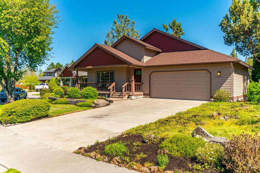 This single level NE Bend home has been meticulously cared for and is ready for you. Located on a cul de sac this home features a gas fireplace in the living room, an open kitchen with great room feel, vaulted ceilings, hardwood flooring through entry with well cared for carpet throughout, coffered ceiling in main bedroom, walk in closet and so much more Views of the canal from the main living area and main bedroom. Enjoy the summer nights with a fully landscaped backyard, large deck, and a hot tub location already established. Move in ready and waiting for you! Schedule a showing today.