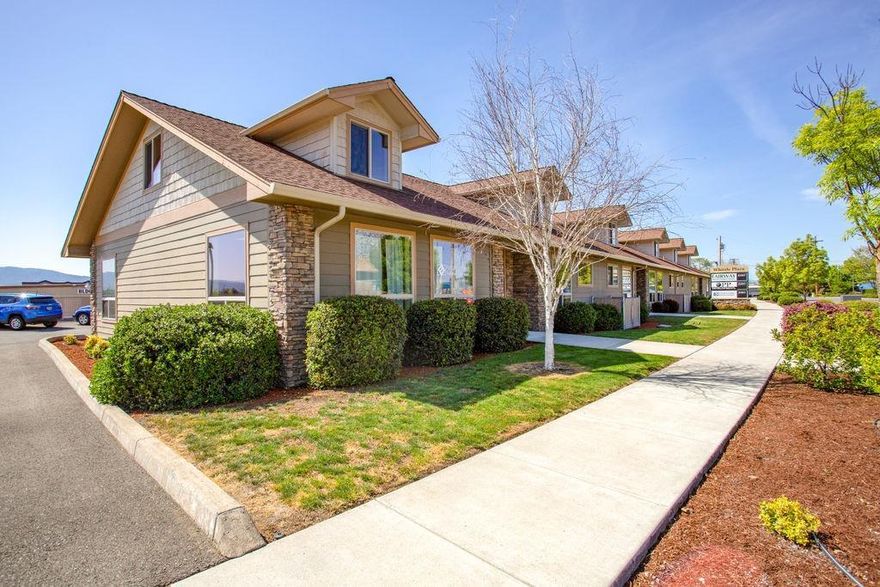 Professional office building located in East Medford. Fully tenanted. Good access to Hwy 62 or Crater Lake Ave. Property was originally developed in 3 separate office condominiums which would allow being sold separately once paperwork is completed. Great on site parking for approx. 25 cars & off street parking that is not timed. Potential to increase building square footage with the finishing of 2nd story areas.