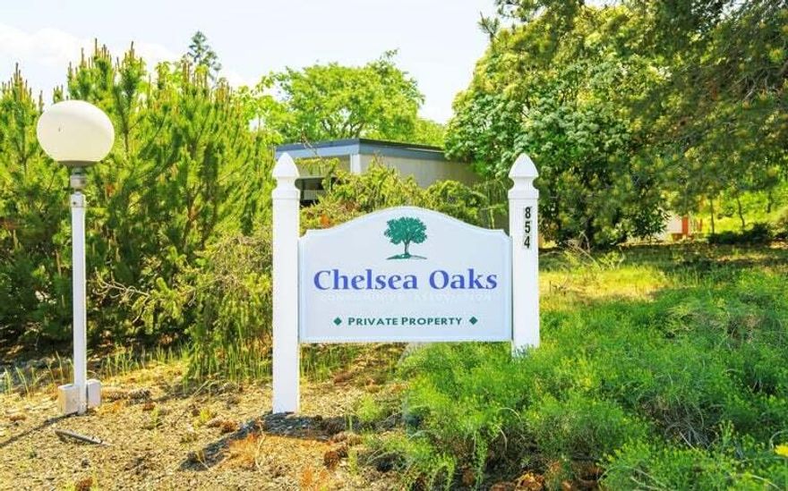 Rare opportunity alert! Don't miss your chance to own this highly sought after corner unit, that provides extra privacy with Spectacular Views! Chelsea Oaks Condominium community is nestled in the Oak Knoll residential neighborhood and only consists of 12 units with peekaboo views of the 9th Fairway of the Oak Knoll Golf Course.! Seller has updated this condo.
Kitchen is nice and bright with a garden window and a pass through window to the dining area. All appliances stay including the refrigerator, new microwave, and a new washer and dryer, You can access the spacious covered back balcony patio either from the living room or the larger bedroom. Extra storage off of the patio. 220sf of covered assigned parking with additional storage included and there's an abundance of guest parking. Common area includes a park-like backyard and also a garden area.