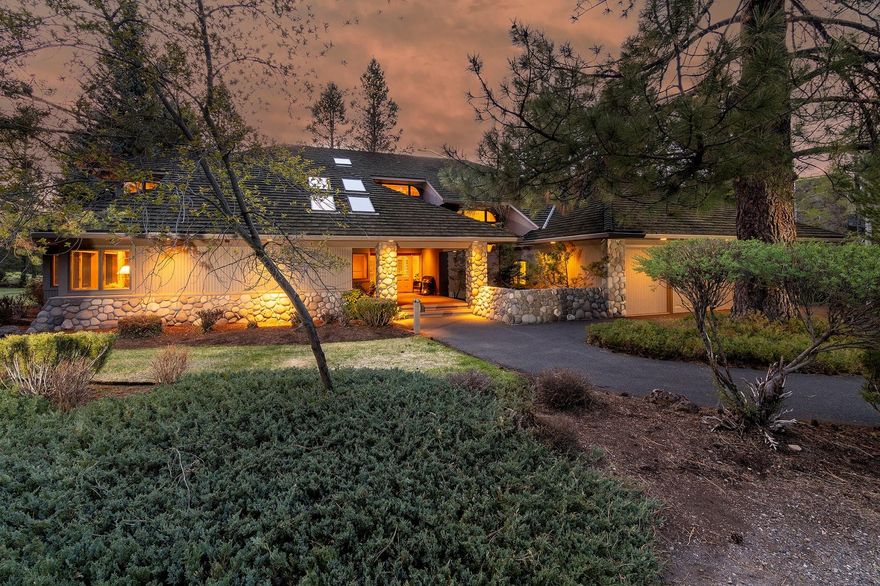 Privacy and luxury await at this premier residence situated on a .72-acre double lot featuring golf course and partial mountain views. This timeless Steve Van Sant designed, Sun Forest built home is beautifully appointed and offers 4,600 square feet of thoughtfully designed living space with 6-bedrooms, 4-full baths, 2-half-baths, office, and bonus areas. Open integration of the kitchen, dining, and main living area with wet bar is ideal for entertaining. Quality craftsmanship and gorgeous architectural elements including soaring ceilings, exposed beams, floor-to-ceiling river rock fireplace, gleaming hardwoods and wood-wrapped windows make this a warm and inviting Sunriver retreat. Enjoy over 300-days of sunshine on the expansive back deck with the 13th fairway of the Woodlands and Mt. Bachelor as the backdrop. Oversized two-car garage with golf cart garage, workshop, and bonus room. Whether you want to get away or get together, create a legacy for your family at 12 Shamrock Lane!