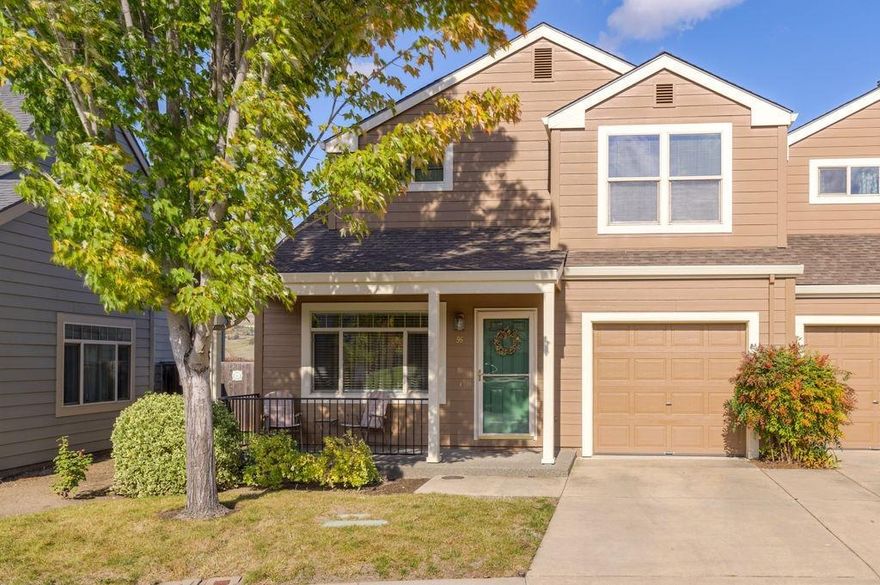 In the heart of Chautauqua Trace with incredible views. This spacious townhome provides sweeping views of Grizzley Peak from the back, and the Siskiyous from the front. Cozy living area and a bright, eat-in kitchen with a gas range and pantry. Bonus room off of kitchen for a den, office, or formal dining room. Dining area has sliding doors to bring in the light and views. Large upstairs bedrooms with great light. Master with en-suite bath and dual closets. Ample storage throughout. Sweet front porch and front yard landscaping covered by the HOA. One of the larger backyards in the neighborhood with patio, room for gardening, and endless possibilities. Close to shopping and the YMCA. Enjoy a prime spot in a quiet neighborhood.