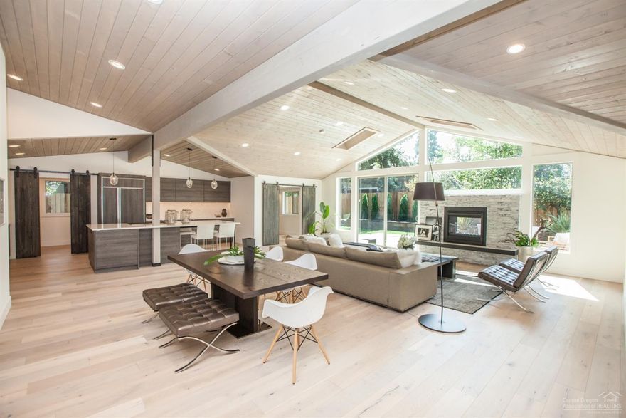 Fantastic Pringle Design modern home on a 8,275 sq ft, flat, quiet, rm zoned city lot. Single level home with 4 beds (2 master suites, with private patios), 3.5 baths plus fabulous office with closet and own entrance. Stunning great room/kitchen concept with European style cabinetry, shiplap vaulted ceiling, slab carrara, walk in pantry w/wine fridge and indoor/outdoor fireplace. Backyard is private and quiet with beautiful patio and fabulous landscaping. All the quality & fine detail you've come to expect.