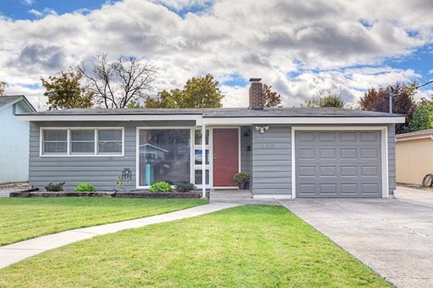 Home Sweet Home! Built in 1958, this 3 Bedroom, 1 Bath Home has so many Recent Improvements and Updates, it feels like New! You will Love the Light & Bright Kitchen that Features Painted Cabinets, Concrete Countertops, Subway Tile Backsplash, New Appliances & Built-in Dining Area. Spacious Living Room with Hardwood Floors, Picture Window and Fireplace. Bathroom has Tile Flooring, Tile Tub/Shower & New Vanity. Three Bedrooms have Hardwood Floors & Built in Closets with ample Storage. Interior has been Painted & Lighting Upgraded throughout. Covered Patio off Kitchen Extends your Living space Outdoors where you can Enjoy all this Generous .19 Acre lot Offers. New Lawn & Sprinkler System, Landscaping, Firepit Area, Garden Box and Storage Shed. Outside Projects have been Completed as well with Exterior Paint, New Roof, Gutters & Garage Door. This Desirable NE Location is Convenient to District 7 Schools, City Services & Shopping. Make an Appointment to see this Delightful Home today!