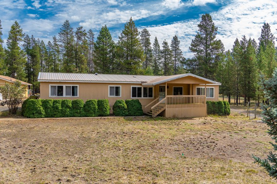 MOTIVATED SELLER ! A sweet 1-acre piece of property with a comfortable 1809 sq ft home that delivers 3 bedrooms, 2 baths, a large laundry room, dining room with built-in hutch, great room with open concept and plenty of windows to let all of the Central Oregon sunshine embrace your new home. The front yard is fenced and there is a 2-car oversized garage that is partially insulated with a small insulated room to store those precious items that need temperature control. A great opportunity to live in this beautiful outdoor enthusiast community.