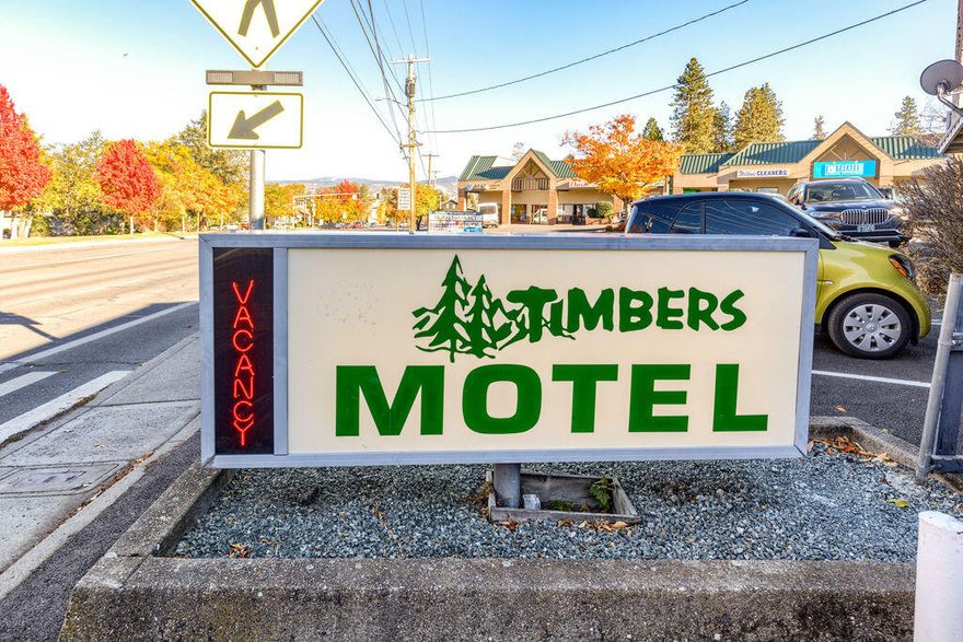 The Ashland Timbers Motel has offered value in Ashland lodging for 50 years! At Timbers you'll find economy lodging, comfort and services. Clean updated rooms and special services for your lodging requirements. 29 units plus a manager unit. Units range from single queen, double queen, king, family units and & some pet friendly rooms all with vinyl double pane windows, tile floors in the bathrooms & carpet. All rooms include: Microwave, refrigerator, coffee makers, iron & ironing board, table & chairs. In ground pool on site, 2 ice machines, Washer & Dryer on site for maids use and 22 on-site parking spaces.