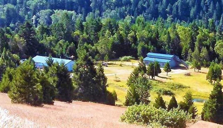Your own 44-acre slice of Oregon Heaven! This homestead is not visible from the road, makes for great privacy, Mtn & Valley VIEWS! remodeled Ranch home features 3 bd rm, 2 full baths. Lovingly cared for, simple and eloquent. Large picture windows accent the Mtn. & valley views, you feel like you are on top of the world! There are ponds, springs, and a well for your water needs and wildlife that is attracted to this site, so look for the deer, raccoon, and Western bluebirds. A large 2 story workshop/barn with equipment carport and a ton of storage room upstairs includes a drive thru the main level for tractors, ATVs, toys or cars. In Addition, there is a good size detached garage, garden, and so much more. 2 tax lots possible two families set up. Just minutes east of the Seven Feathers Resort.