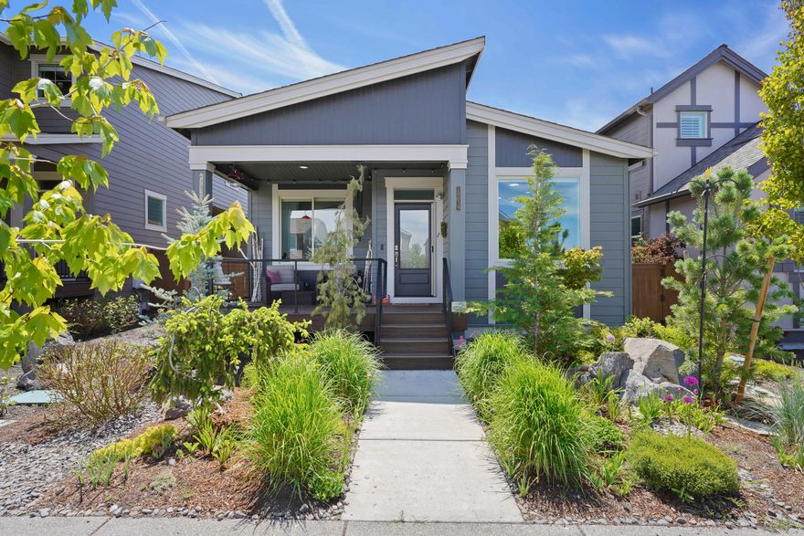 Welcome home to this light and airy Arcadia floor plan in The Bridges by Pahlisch Homes.  This heavily upgraded residence includes open concept living that invites you in with vaulted ceilings, skylights and a generous kitchen for entertaining.  Primary suite is on the main floor and includes dual vanities and walk-in closet.  Upstairs you will find a large family room with office/flex space.  Two upstairs bedrooms include walk-in closets and bathroom with dual vanity.  The outside patio was enlarged with Trex decking, pavers and faux grass for your furry family members. Amenities include a large pool, indoor sports courts (with pickleball lines), clubhouse and fitness center.  Walking distance from the amazing new 37 acre Alpenglow park.  Please see the full list of extensive upgrades done throughout.