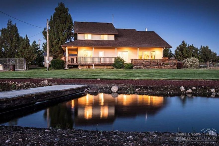 Peaceful setting on Parrish Ln. Farm style home with wrap around porch, overlooks pond, pastures & pastoral Cascade MTN views. Perfect sml farm on 10.36ac w/ 8.33 flood irrigated acres. Home had major renovation in 2004 incl plumbing & wiring, 4bd/2ba, vaulted ceilings w/ open loft/den overlooking living/dining area. Spacious kitchen, lrg utility/mud rm & pantry. Detached drive thru garage , 1008sf barn/shop w/ 720sf lean to, sheep shed, corrals & fenced pastures. Must see to appreciate