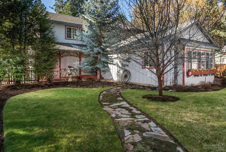 Charming, beautifully landscaped two-story home next to Village Green Park in downtown Sisters, OR, near shopping, restaurants & events. Love to entertain? Gather many in the greatroom w/large open floor plan! Sunny family room has built-in Euro/Murphy Bed for guests. 2015 kitchen remodel features Quartz countertops, stainless appliances & gas range. Home has ductless heat pumps you can adjust until the temperature is just right.