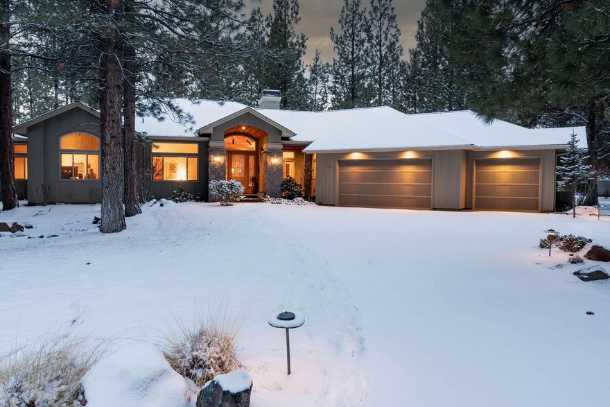 Live the Dream in Awbrey Glen, one of Bend's Premier Golf Communities, situated on the 2nd Tee Box.  Single Story Norman built home has all the extras that make this builders homes so special.  Great Rm has Gleaming Oak Hardwood Floors, Raised Hearth Gas Fireplace, Stunning Hemlock Ceilings & Views of the Outdoor Living space with Golf Course.    Gourmet Kitchen includes Center Island, ''Wolf'' Gas Cooktop w/ Griddle, Quartz Counters, Cabinets Galore & Breakfast Nook with views of the Pond.  Primary Bedroom has Fireplace, Views of Golf Course, Vaulted Ceilings, Oversized Jacuzzi Tub, Separate Shower and Spacious Walk-in Closet. Other Amenities Include: Central Vacuum System, Security System, Gas Line for BBQ, New in 2022 Furnace & Central Air, Oversized 3 Car Garage w/ Workbench & Storage Cabinets and Much, Much More!