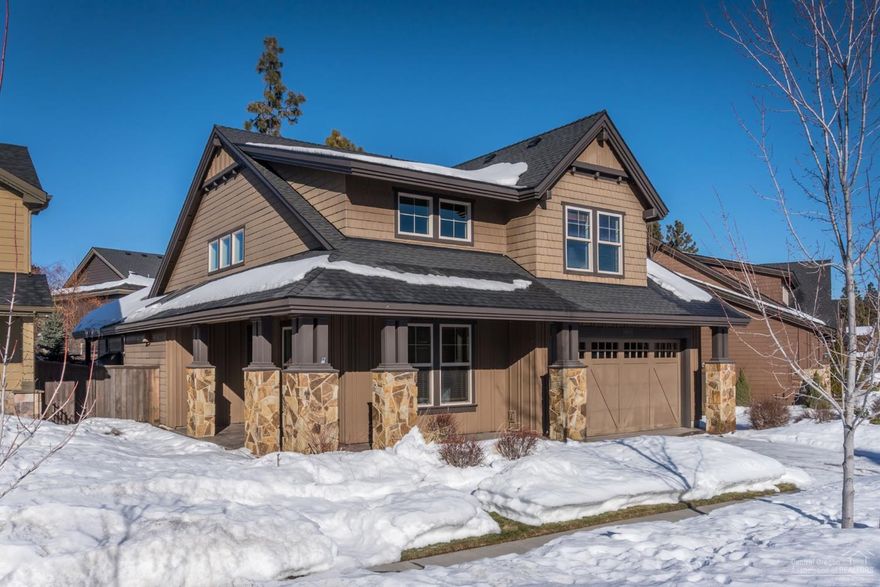 Fully loaded! 2,318 sq.ft.,4 bed/2.5 ba.& master on main level. Hardwood & tile flrs, cathedral ceilings, gas fireplace. Gourmet kitchen with GE Profile SS appl. incl. 5 burner cooktop, island, slab granite, alder cabinetry, skylights & pantry. Dual vanities, soaking tub, walk-in closet in master. Speaker system throughout home & patio. A/C, central vac, spacious 2 car garage w/extended length for storage or workbench. Beautiful built-in stone gas f/p & BBQ on covered patio w/skylights to enjoy all year.