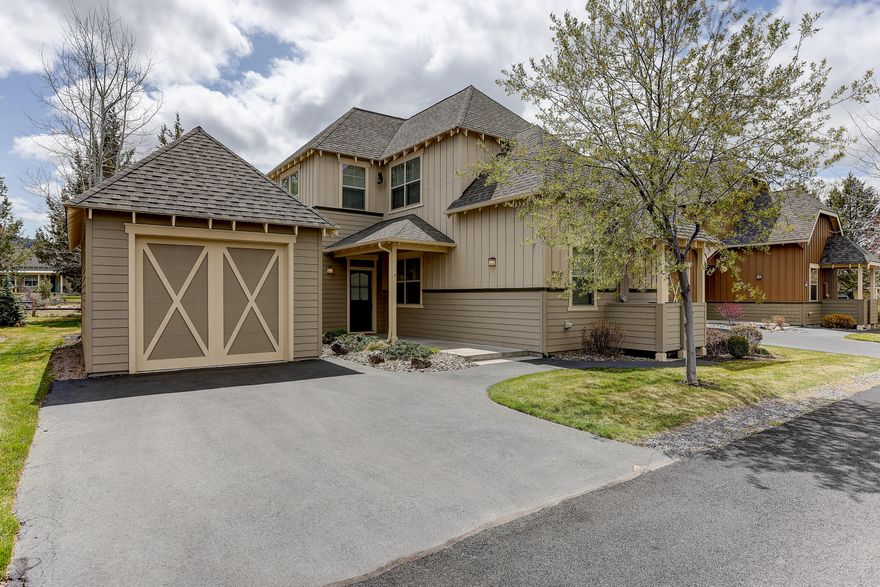 Resort living at its best! Come spoil yourself & enjoy all that Eagle Crest Resort has to offer! This fully furnished 1704 sf 3 bedroom 2 1/2 bath bunkhouse style home is located in Desert Sky that backs up to a spacious courtyard common area. As you enter the home there is a built-in bench & coat rack that opens to a bright living room w/ a gas fireplace & lager kitchen w/ built-in buffet. Down the hallway on the main floor you will find a half bathroom w/ the washer & dryer, the primary bedroom w/ a full bathroom. Upstairs is an loft area w/ an abundance of windows, 1/2 of a Jack & Jill full bathroom w/ access to an additional bedroom. There is extra storage above in the single car garage. The award winning Eagle Crest amenities w/ three 18 hole golf courses, driving range, tennis / basketball / pickleball courts, 3 sport & fitness rooms, pools & miles of trails. Call your favorite realtor today!