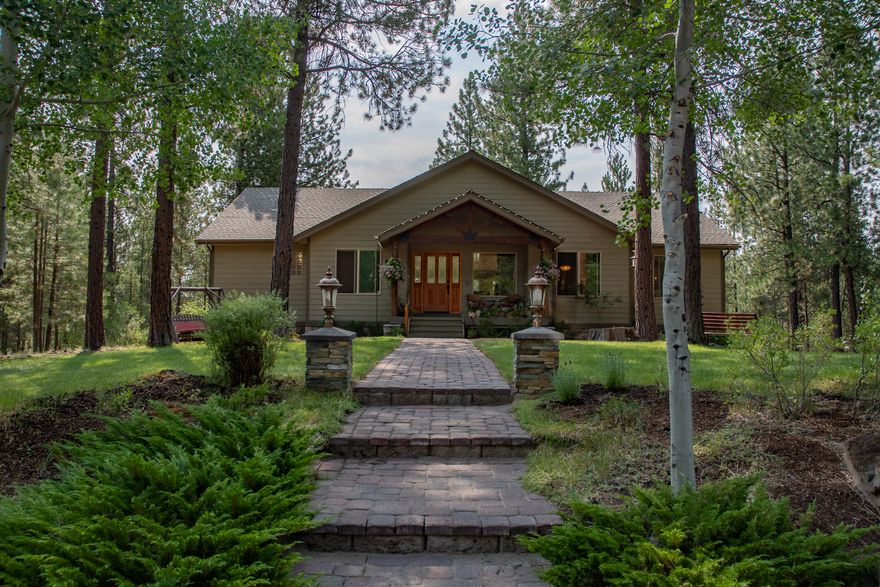 Amazing family home on a private, dead-end street with owner-only Spring River access - surrounded by beautiful National Forest lands. NO HOA fees! Would make a perfect VRBO investment - 5 min from Sunriver Resort, 15 minutes from downtown Bend, and 15 min from Mt. Bachelor Ski Area. All main-level living with great separation between master suite and guest bedrooms. 4th BR OR Office on main level as well! Kitchen upgrades & newly-remodeled master bath w/heated floors. Remodeled powder bath too. 864 sq ft shop with office/studio. RV parking with 220 amp service and water. Trails just outside the back yard to enter National Forest for hiking or running the pups! Huge bonus/media/party room in daylight basement has full-bath and great bar area as well as a Murphy Bed. Sit on the front porch, back deck or lower patio! RV parking income potential. Enjoy great schools, golf nearby, proximity to high lakes and everything that Central Oregon has to offer. Pilots! - S21 is just 5 minute drive!