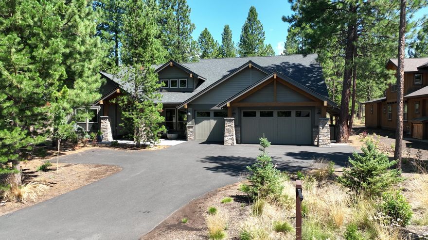 A fantastic floor plan & contemporary High Mountain feel combine to make 7 Dancing Rock Lp a unique find in Caldera Springs. The main level has a large, open Great Room overlooking a very private common area. 8-foot doors give a beautiful sense of scale. There are 4 suites, including a Primary Suite with spa-like bath. Upstairs, there is a large bonus
room with oversized bunks that can be closed off with a ''barn door'' and a smaller sleeping area for the littles to ''camp out,'' plus a 5th suite. In the kitchen you'll find a large island with
quartz countertops, 6-burner gas range & stainless appliances. Extensive use of tile & quartz throughout. Caldera Springs carries on Sunriver's rich legacy of friends coming together making memories that last a lifetime. CS has a hard & soft trail system, pool, sport courts, workout facilities & the Caldera Links Golf Park. If you've been considering a second home,
investment property or making Central Oregon ''home,'' you may have just found it.