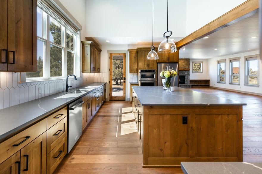 Prepare to be impressed with this like new 2,800 sq. ft. single-level home in Brasada Ranch! With four bedrooms and a bright, contemporary design, this home offers seamless living. The open-concept great room flows into a beautiful kitchen with a spacious island—perfect for gatherings. The primary suite is a private oasis featuring a soaking tub, tiled shower, and walk-in closet. Three additional bedrooms, a generous pantry, and ample storage complete the interior. Outside, a covered patio and fully fenced yard provide the perfect setting to soak in the breathtaking Central Oregon views. A three-car garage ensures plenty of space for vehicles and outdoor gear. As a homeowner at Brasada Ranch, you'll enjoy world-class amenities, including three pools, a championship golf course, a full-service spa, multiple dining venues, an equestrian center, and miles of scenic trails for hiking and biking.