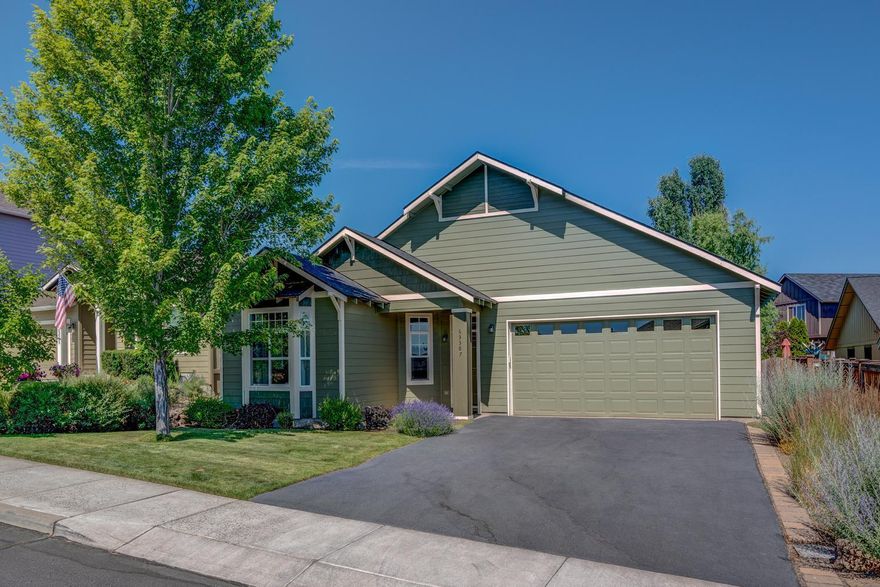 Immaculately maintained single level home in Northcrest, a conveniently located NE Bend neighborhood. The welcoming interior space is fully maximized with an open great room living floorplan. Vaulted ceilings, natural gas fireplace in living area, and hardwood floors in kitchen, dining and main entry. Large primary bedroom with ensuite bathroom and 3walk-in closet. Two additional bedrooms with flexibility for one to be used as an office/den. Outdoor living is enhanced by the spacious covered back patio with vaulted wood ceiling. A perfect place for relaxing in privacy with a fully fenced backyard setting viewing mature landscaping and blooming perennial plants. Oversized two car garage with space for storage or a shop area. This one is a must see to appreciate the character, quality and livability of the home.