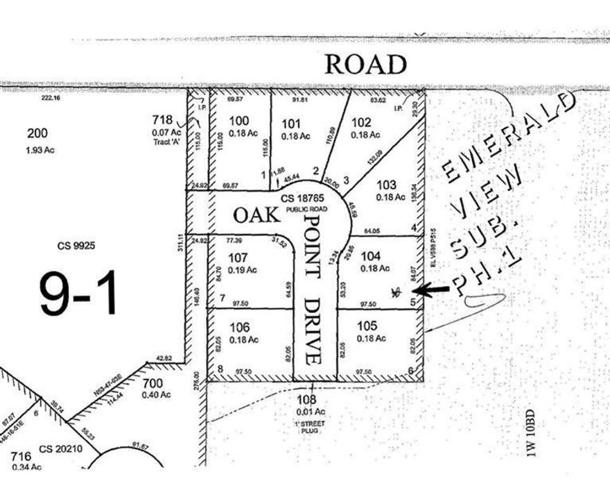 Lot #5 in Emerald View Subdivision, directly across the street from Eagle Point Golf Course. Large .18 lot in an area of newer quality built homes. Build to suit or bring your own builder.