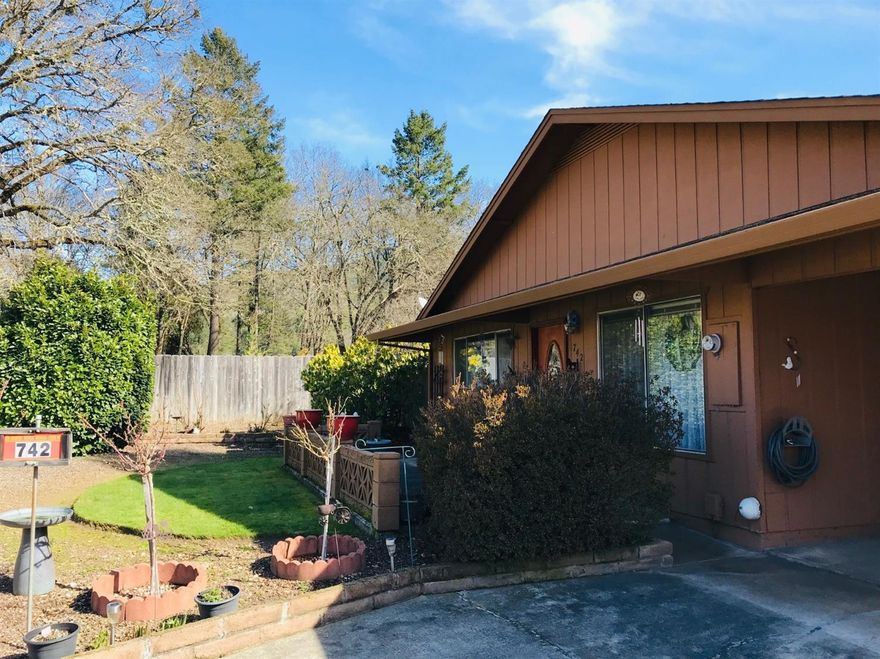 Beautiful 2 bedroom home in 55+ Brookside Village. This corner lot has a private back lawn with a private fenced garden on the side. Mature front landscaping with a 10X8 shop attached to the front carport. This home has updated fans with double french doors that open to the back lawn and concrete patio. Newer closet doors with mirrors makes it very spacious and open. All appliances are negotiable. HOA fee $102.00 per month which covers: Clubhouse, Common Areas, Pool, Water and Sewer