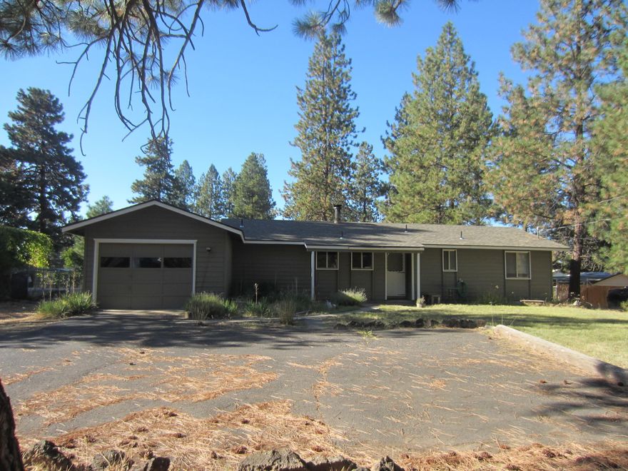 Single level close in. Electric forced air furnace. .88 Acre flat fenced lot. Newer roof and exterior paint. 1 car garage. Storage unit. Paved road. RV parking. Room to build a shop. Horses allowed.