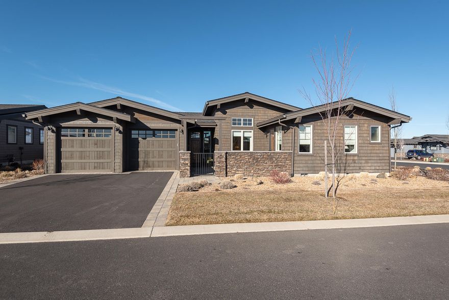 Beautifully appointed and impeccably maintained, this single level Mountainside home at the Rim at Tetherow is light, clean and spacious with modern lines that are designed for effortless flow.  The gated front courtyard leads to an open Great Room with soaring ceilings, custom cabinetry and stacked stone fireplace.  The gourmet kitchen with adjoining dining area features Thermador appliances, walk in pantry and gorgeous slab granite.  Covered outdoor space with fireplace and distant mountain views.  Master suite has a luxury bath, custom closets and soaking tub.  2 guest bedrooms with ensuite baths.  Private office/bonus room.  3 car tandem garage.  Conveniently located near the clubhouse, fitness center, pools and restaurants with easy access to ski area, lakes, hiking and biking trails, this is your Central Oregon dream come true!