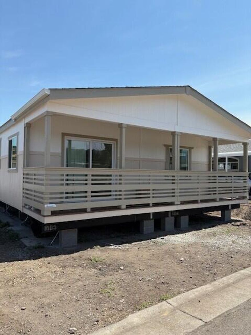 New Manufactured Home in Creekside Estates 55+ Park. Superb 2025 Silvercrest home has many upgrades 2 bdrms, 2 baths PLUS an office/bonus room. Appliances are SS with satin nickel plumbing hardware. Lrg island in kitchen with attractive pendant lighting, & white shaker cabinets w/ soft close doors. Classy Corian counters throughout the home. You'll love the beautiful thick vinyl plank flooring and upgraded 2'' blinds. Striking living room ceiling architecture w/ ceiling fan & two dormer windows. Primary bedroom has walk-in closet w/ stunning bathroom boasting tiled shower & tons of storage. Relax on the covered trex deck with family & friends! Creekside Estates is one of the first Phoenix, OR communities to receive the Fire Wise Certification, with residents actively making their community safer during fire danger!!! Enjoy the clubhouse w/ huge reception room, totally inclusive kitchen, fitness center, pool, new billiard table & even a hair/nail salon! Call for full amenity list.