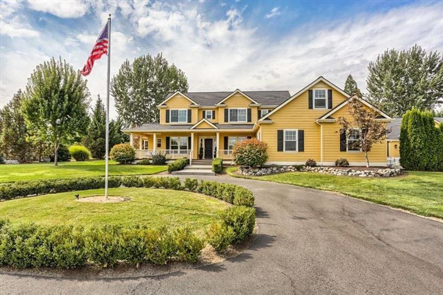 Are you searching for a country home with curb appeal? Search no further! Gorgeous 3800+ square foot home with 5 bedrooms, 3.5 baths in a picture perfect Old Stage Road location. Estate like grounds, paved circular drive, 2.5 irrigated acres, and beautifully landscaped and maintained. Private backyard w/stunning landscaping and concrete decking surrounded by a wrought iron fence, large inground pool with automatic cover, and outdoor gas firepit. 1000+ square foot shop/ 2 car garage with a bonus area above, and an attached oversized two car garage. Delightful amenities throughout including vaulted ceilings, central vac, travertine, wood floors, kitchen with an island and granite tops, travertine, 2 HVAC systems and master bathroom with soaker tub and a large shower with double heads. Oversized laundry/mud room, luxurious downstairs master suite, great well per owner and quick, convenient access to JV, Medford or Central Point. Don't miss this very special property!