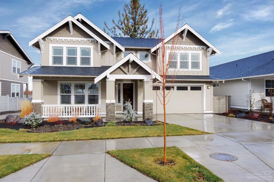 This home provides space for the activities of a busy family. There is a three-car garage w/ tandem bay, upstairs study and rec room, and a great layout suitable for entertaining on a grand scale. Soffits define the living area, adding a formal note while maintaining visibility and flow. Kitchen includes island & walk-in pantry. Upstairs rooms open to a central loft area. The spacious master suite includes soaking tub and separate shower, dual sinks, and walk-in closet. Fiber to home up to 1 gig broadband.