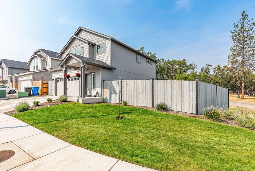 Better than NEW! This corner lot, two story home is ready for its new owners! The largest lot on the street, this home is immaculate as soon you pull in the driveway. As you walk in, the first floor greets you with vaulted ceilings, and an open living room/ kitchen that has a gas stove, newer appliances, and a picture perfect dining space. With access to the back patio, side yard, and a half bath this home is made to entertain. The upstairs provides you with an incredible master suite, dual vanity bath, and an oversized walk in closet. In addition to the master and laundry being upstairs, there are also two sizeable bedrooms which share a fun, large jack and jill bathroom. This home has been kept far better than brand new and would make moving easy for the next owners!