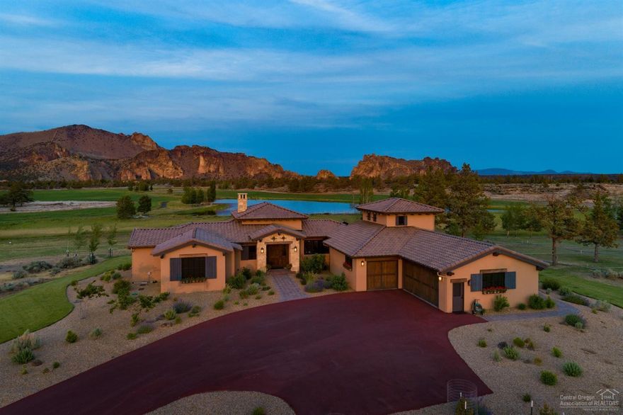 Own the dream in this stunning Norman Building and Design home amidst the breathtaking setting of Ranch at the Canyons. This single floor home peers upon dramatic views of Smith Rock, and vast lakes and meadows. Impressive beams, rock and captivating lighting leave an enchanted statement. The original historic barn on the property has been updated and can house horses. Cavallo Equestrian Center is across the street and miles of Equestrian trails are available for exploring. Come capture your dream!