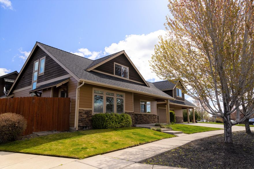 3 bed/2.5 bath home with a detached 470 sq ft 1 bed/bath ADU in the lovely Barton Crossing neighborhood with Cascade Mt. Views. Terrific opportunity for rental income with the ADU and tenant in place.  Main house has a spacious kitchen and dining area with a breakfast bar, granite countertops, and SS appliances.  Living room has floor to ceiling stone gas fireplace and access to the backyard.  Master bedroom is on the main floor with two bedrooms up and a bonus room.  Fenced backyard with separate patio area.  Property is currently eligible for a STR permit per City of Bend STR map. You'll love the convenience of shopping and restaurants close by and the 36 acre Rockridge Park that's blocks away.