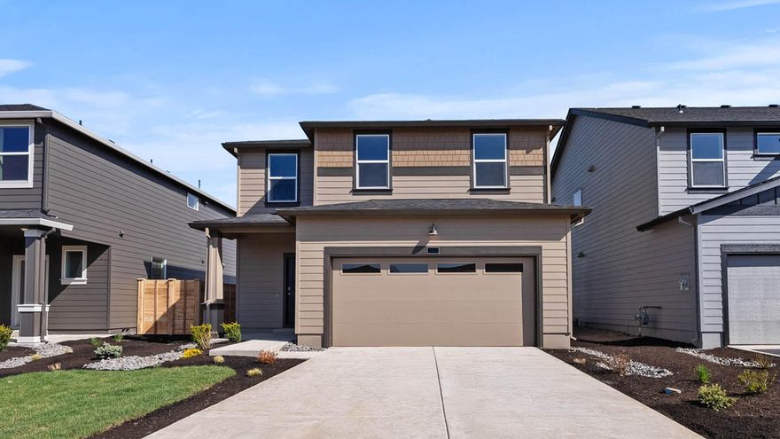 Closing cost and rate incentive with use of Builder's Lender! Signature Series home includes A/C, blinds, landscaping, irrigation, fencing & garage door opener! Visit Monrovia in Bend, a charming community near Sun Meadow & Alpenglow Park, offering easy access to nearby shops, restaurants, and schools. The Porter two-story floor plan has a bedroom and full bathroom on the main and 4 more bedrooms and 2 full bathrooms up. The open concept living space has modern finishes throughout with hardwood laminate flooring and designer touches such as a fireplace with painted accent wall. The kitchen features stainless-steel appliances, quartz countertops with solid surface backsplash, and a gas range/oven. The primary bedroom en-suite includes a double vanity sink, luxurious shower, and a spacious walk-in closet. Call for details. Open Wednesday-Sunday 10am-5:30pm.  Monday and Tuesday by appt.   Photos are representative of plan, features/specs may vary.